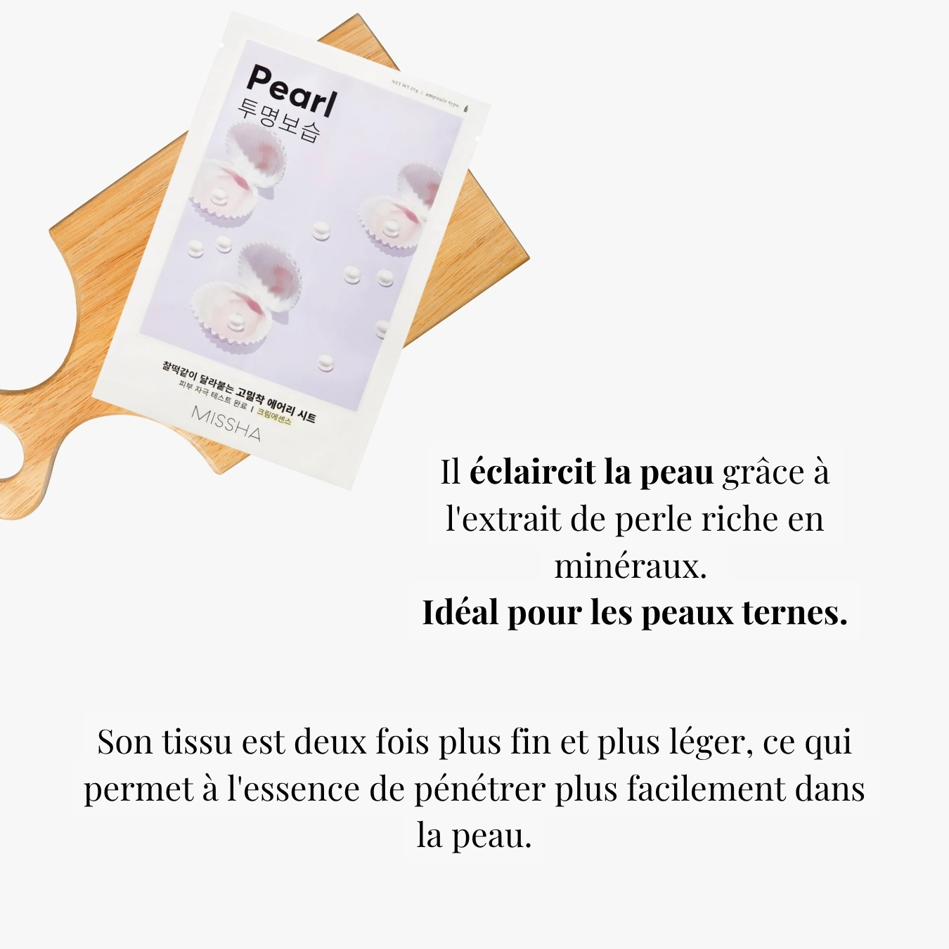 Masque en tissu  Airy Fit - Perle