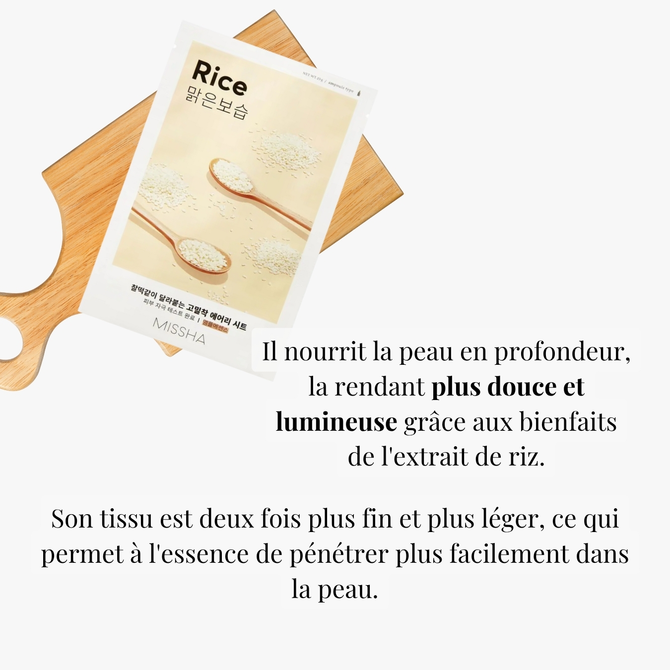 Masque en tissu  Airy Fit - Riz