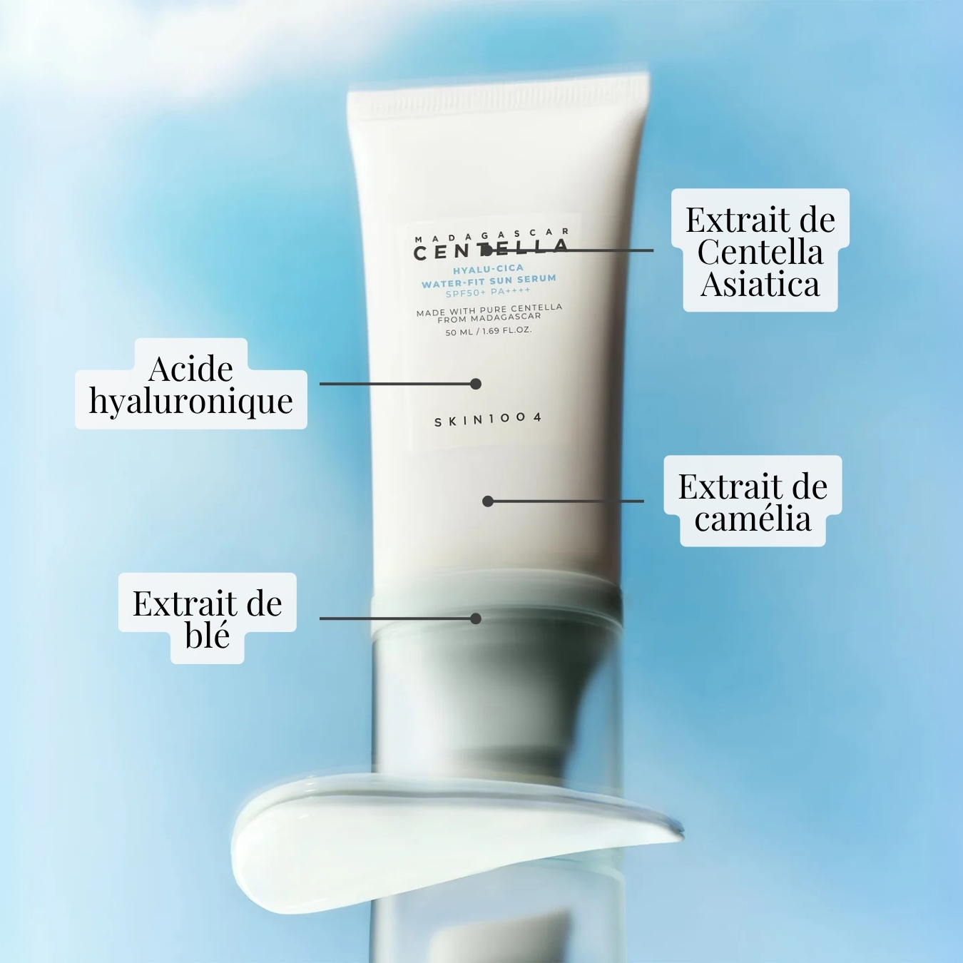 Madagascar Centella Hyalu-cica Water-fit Sun Serum