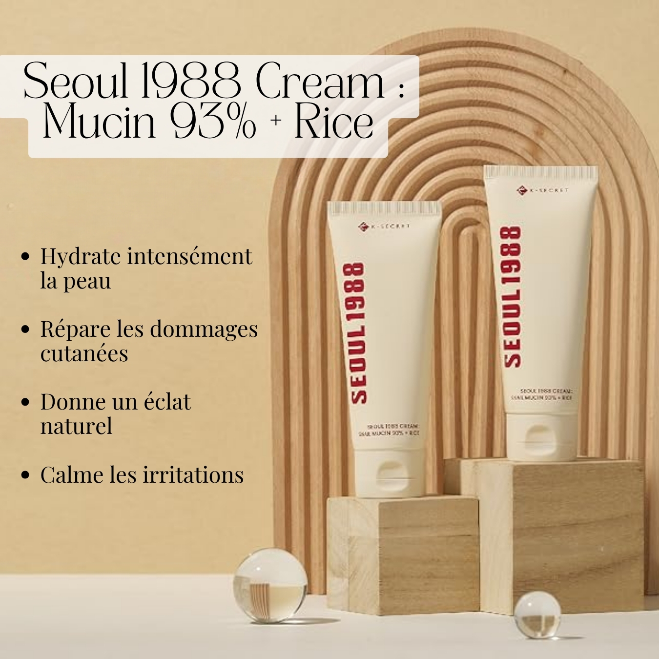 Seoul 1988 Cream : Snail Mucin 93% + Rice