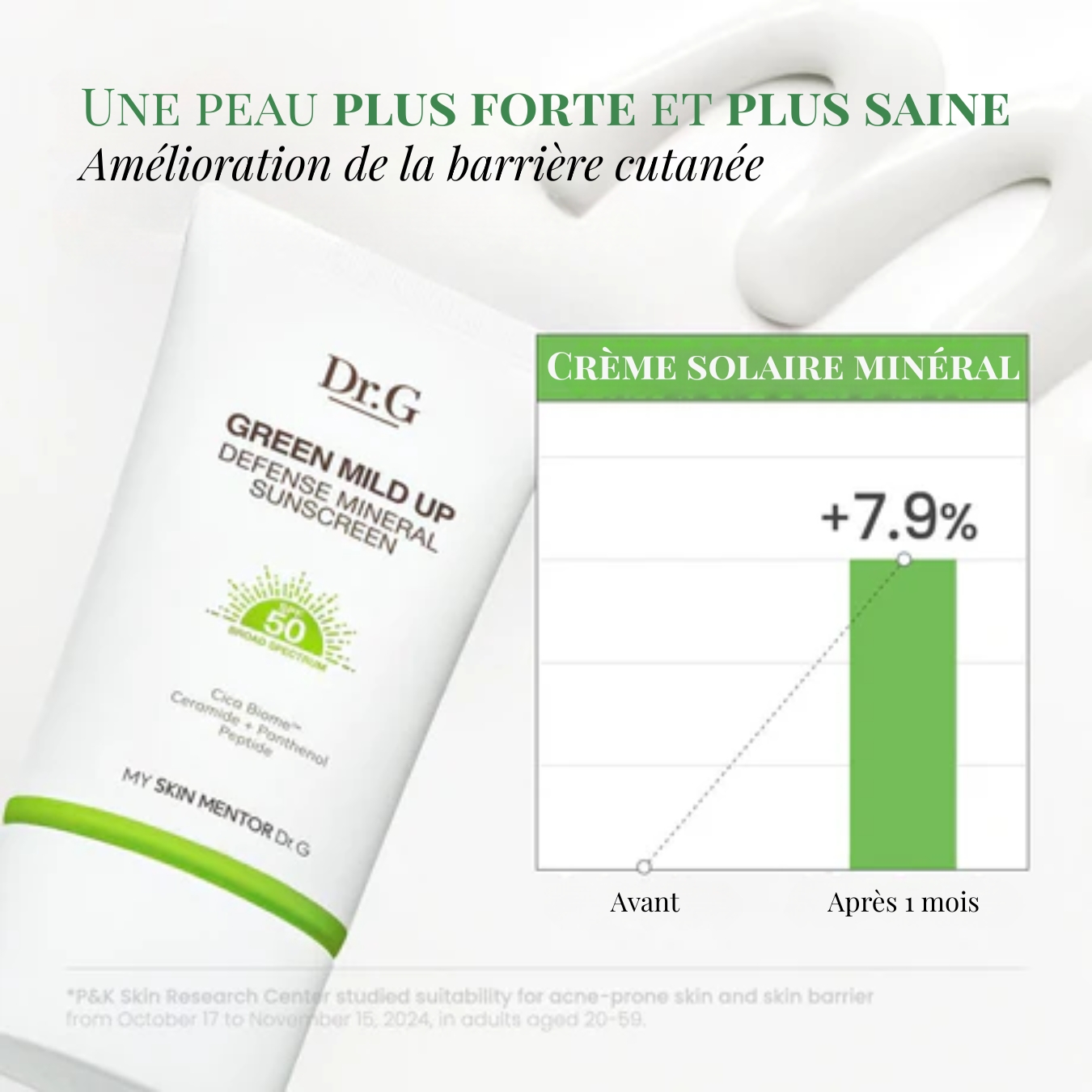 Crème solaire Green Mild Up Sun SPF50+ PA++++