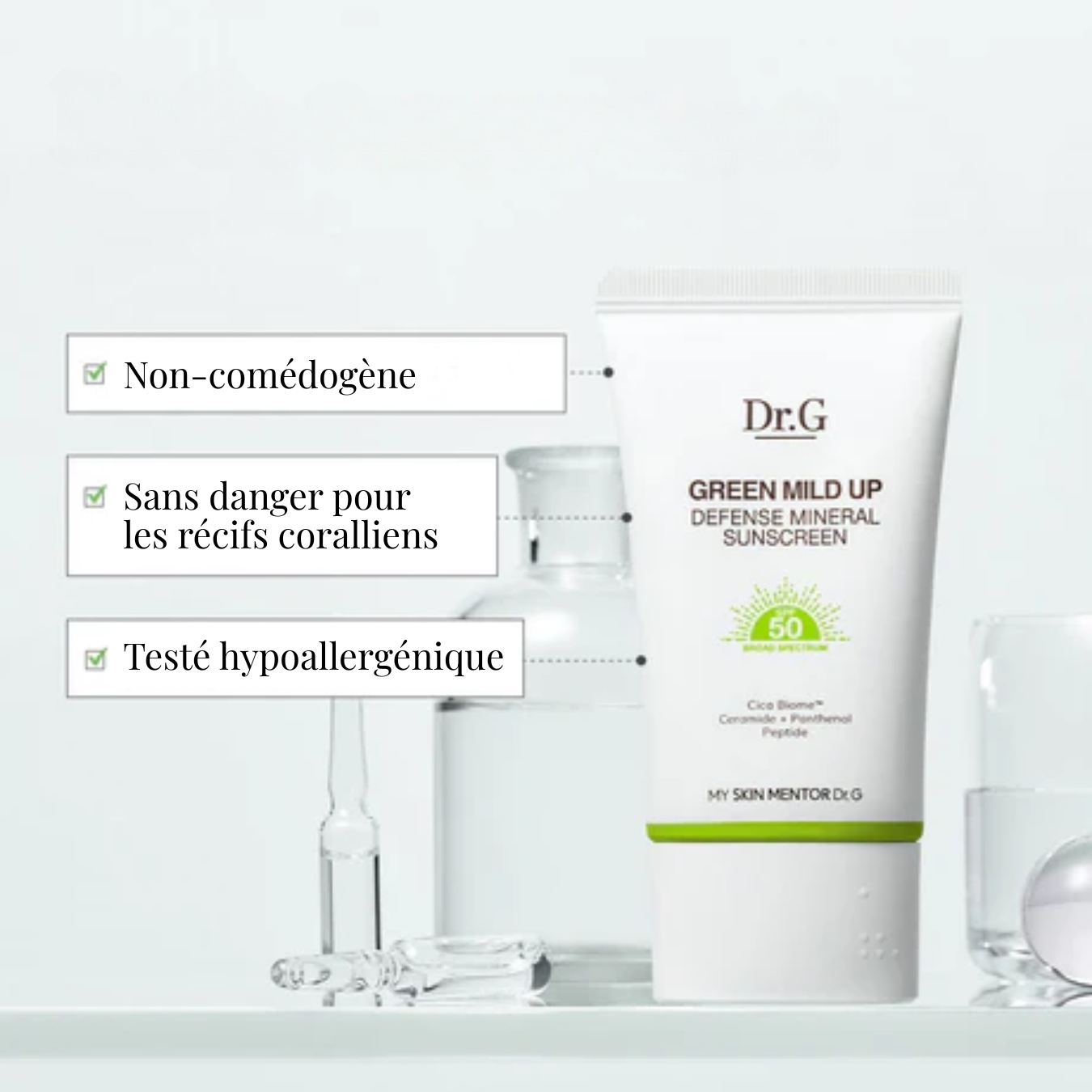 Crème solaire Green Mild Up Sun SPF50+ PA++++