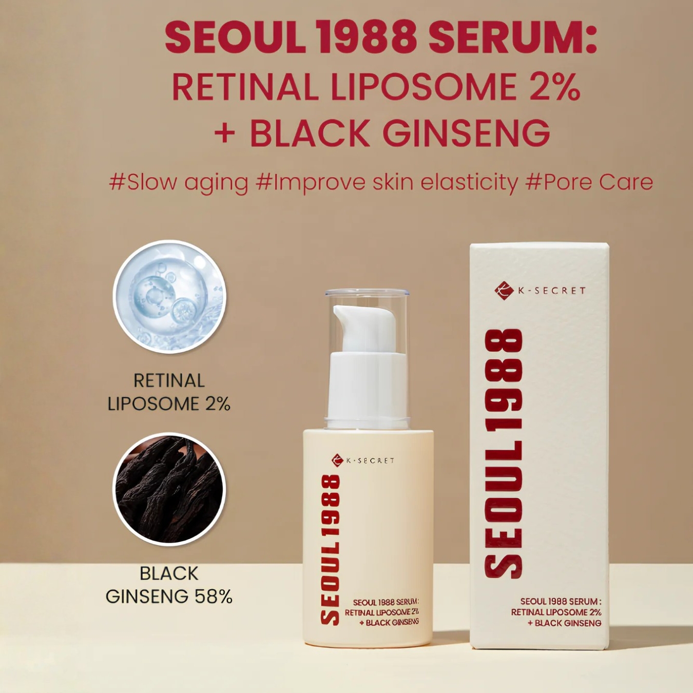 Seoul 1988 Serum : Retinal Liposome 2% + Black Ginseng