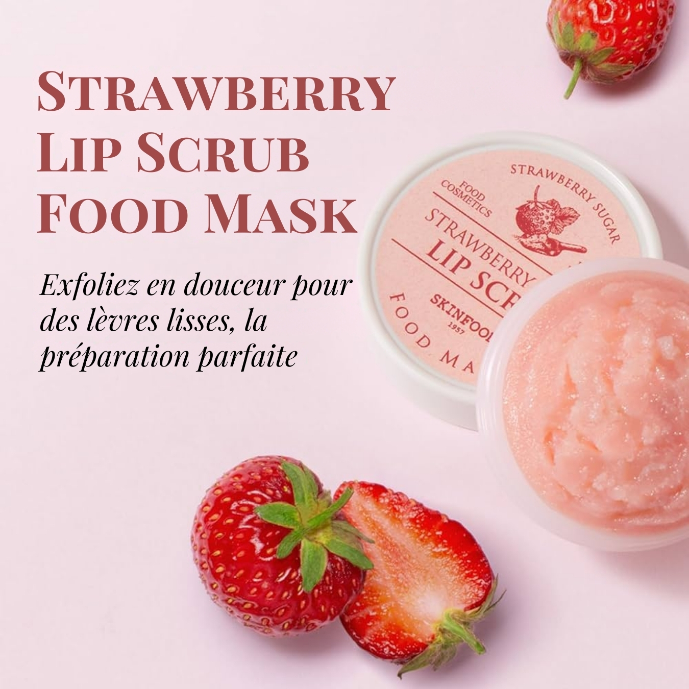 Strawberry Sugar Food Mask Lip Scrub